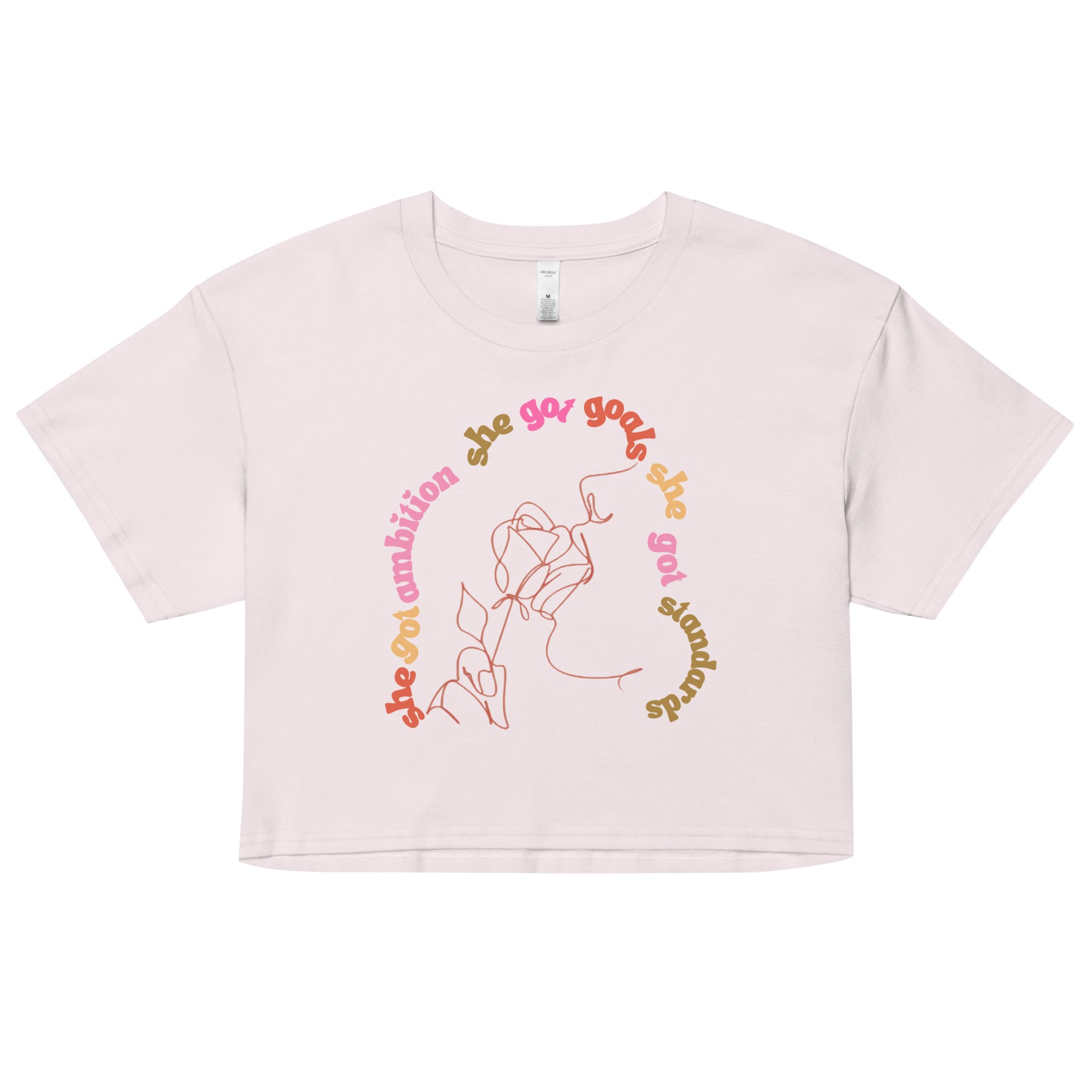 She Goals crop top
